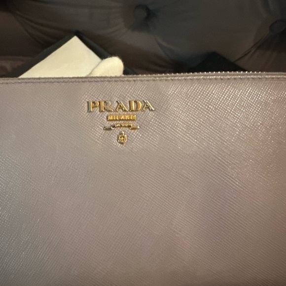 PRADA Saffian Zip Around Long Wallet Leather lavender - Picture 10 of 17